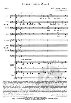 Hear My prayer, O Lord - Anthem von Henry Purcell 