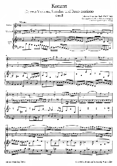 Violinkonzert d-Moll BWV 1043 von Johann Sebastian Bach 
