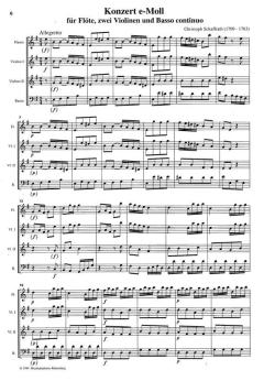 Konzert e-Moll von Christoph Schaffrath 