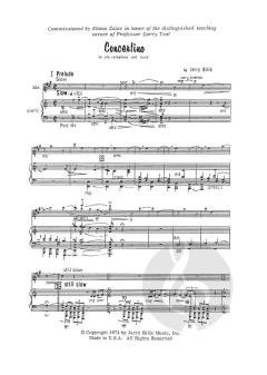 Concertino For Alto Sax von Jerry Bilik 