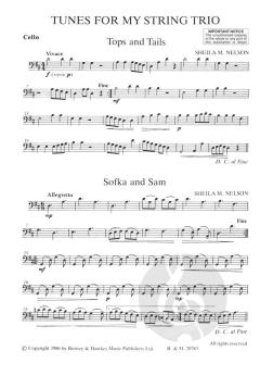Tunes for My String Trio von Sheila M. Nelson für 2 Violinen (Violine, Viola) und Violoncello im Alle Noten Shop kaufen