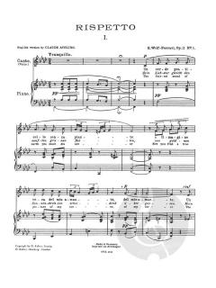4 Rispetti op. 11 von Ermanno Wolf-Ferrari 