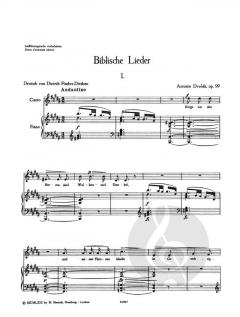 Biblische Lieder op. 99 von Antonín Dvorák 