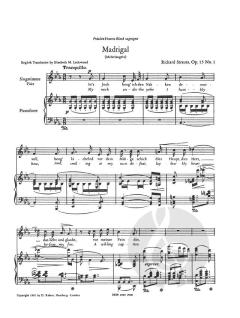 Fünf Lieder op.15 von Richard Strauss 