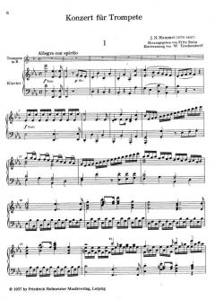 Konzert für Trompete und Orchester E-Dur von Johann Nepomuk Hummel im Alle Noten Shop kaufen