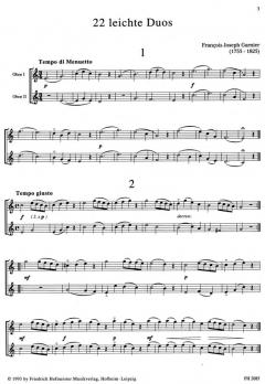 22 leichte Duette von Francois Joseph Garnier 