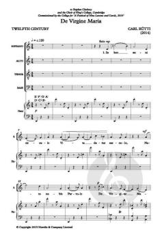 De Virgine Maria (SATB and harp version) von Carl Rütti (Download) 