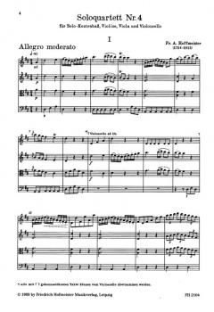 Solo-Quartett Nr. 4 von Franz Anton Hoffmeister 