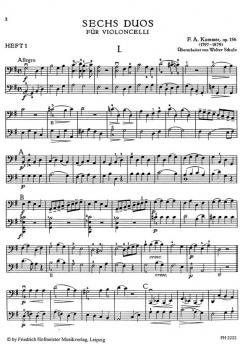 6 Duos op. 156 - Heft 1 von Friedrich August Kummer für Violoncelli im Alle Noten Shop kaufen
