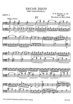 6 Duos op. 156 - Heft 2 von Friedrich August Kummer für Violoncelli im Alle Noten Shop kaufen