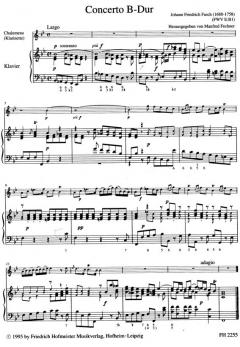 Concerto B-Dur von Johann Friedrich Fasch für Chalumeau Klarinetten Streicher und Basso continuo 2 Oboen und Fagott ad libitum im Alle Noten Shop kaufen