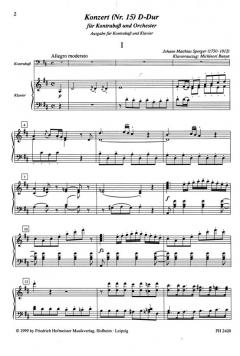 Konzert Nr.15 D-Dur von Johann Matthias Sperger für Kontrabass und Orchester im Alle Noten Shop kaufen