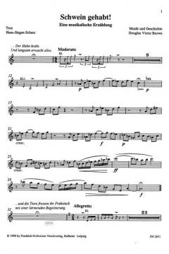 Schwein gehabt! von Douglas Victor Brown für Holzbläser Quintett (Stimmensatz) im Alle Noten Shop kaufen