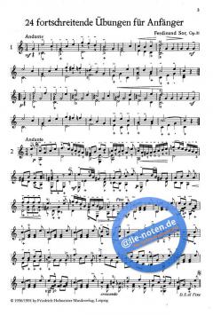 24 fortschreitende Übungen op. 31 von Fernando Sor 