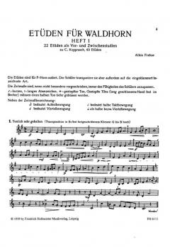36 Etüden Heft 1 von Albin Frehse für Horn bei alle-noten.de