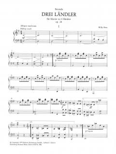 3 Ländler op. 28 von Willy Hess 