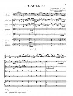 Concerto à cinque g-moll op. 5/11 von Tomaso Giovanni Albinoni 