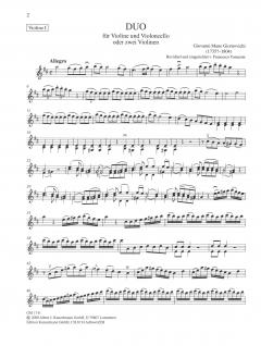 Duo für 2 Violoncelli oder Violine und Violoncello von Giovanni Mane Giornovichi im Alle Noten Shop kaufen