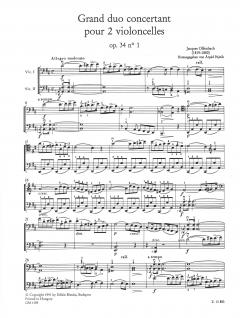 Grand Duo concertant pour 2 Violoncelles op. 34/1 von Jacques Offenbach im Alle Noten Shop kaufen