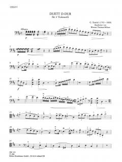 Duett D-dur für 2 Violoncelli von Gioachino Rossini im Alle Noten Shop kaufen