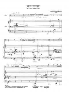 Recitativ 1959 von Werner Thomas-Mifune für Violoncello und Klavier im Alle Noten Shop kaufen