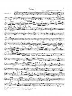 Drei Trios für 3 Flöten, op. 14 von Anton Bernhard Fürstenau im Alle Noten Shop kaufen (Stimmensatz)