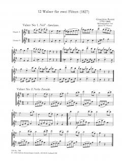 12 Walzer von Gioachino Rossini für 2 Flöten im Alle Noten Shop kaufen
