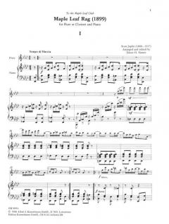 6 Ragtimes Heft 2 von Scott Joplin für Klarinette oder Flöte und Klavier im Alle Noten Shop kaufen
