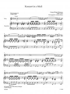 Konzert c-moll für Oboe und Streichorchester von Georg Philipp Telemann im Alle Noten Shop kaufen