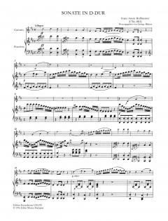 Sonate D-dur für Klarinette und Klavier von Franz Anton Hoffmeister 