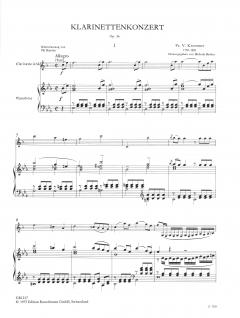 Konzert Es-dur op. 36 für Klarinette (Berlász) von Franz Vincenz Krommer 