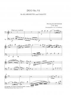 Duo Nr. 6 für Klarinette und Fagott von François Devienne für Holzbläser Duo im Alle Noten Shop kaufen