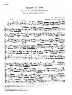 Sonate Nr. 1 G-dur und Sonate Nr. 2 D-dur von Johann Sebastian Bach 