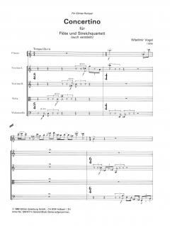 Concertino für Flöte und Streichorchester von Wladimir Vogel im Alle Noten Shop kaufen