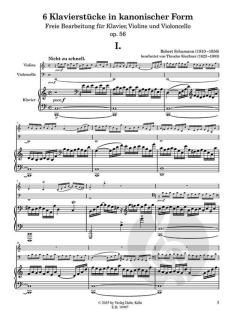 6 Klavierstücke in kanonischer Form op. 56 von Robert Schumann 