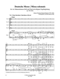 Deutsche Messe (Missa solemnis) op. 128 von Johann Christian Heinrich Rinck 