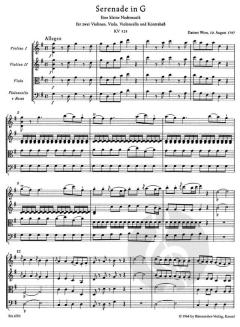 Eine kleine Nachtmusik G-Dur KV 525 von Wolfgang Amadeus Mozart (Download) 