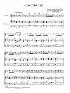 Concerto Nr. 3 B-Dur op. 2/6 von Tomaso Giovanni Albinoni für Violine und Streichorchester im Alle Noten Shop kaufen