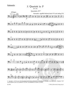 13 frühe Streichquartette Heft 2 von Wolfgang Amadeus Mozart (Download) 