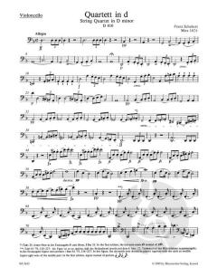 Streichquartett Der Tod und das Mädchen D 810 von Franz Schubert im Alle Noten Shop kaufen (Stimmensatz)