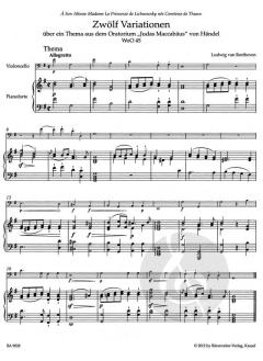 Variationen für Klavier und Violoncello von Ludwig van Beethoven im Alle Noten Shop kaufen