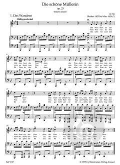 Die schöne Müllerin op. 25 von Franz Schubert 