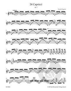24 Capricci op. 1 / 24 Contradanze Inglesi von Niccolò Paganini für Violine solo im Alle Noten Shop kaufen