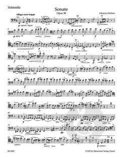 Sonate in e-Moll op. 38 von Johannes Brahms für Violoncello und Klavier im Alle Noten Shop kaufen