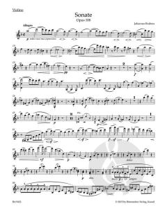 Sonate für Violine und Klavier d-Moll op. 108 von Johannes Brahms (Download) 