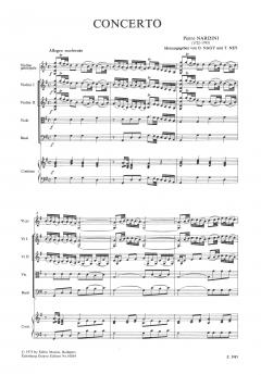 Concerto G-Dur für Violine und Streichorchester von Pietro Nardini im Alle Noten Shop kaufen (Partitur)