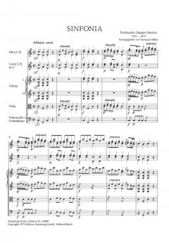 Sinfonia C-dur von Ferdinando Gasparo Bertoni für 2 Oboen, 2 Hörner in C und Streichorchester (Müller) im Alle Noten Shop kaufen (Partitur)