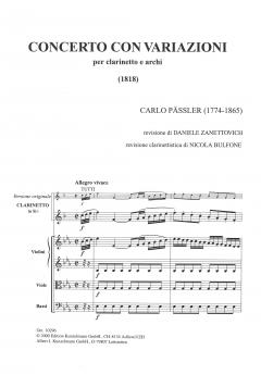 Concerto für Klarinette und Streicher Es-Dur (Carlo Paessler) 