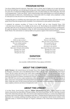 Listen to the World von Judith Clurman (Download) 