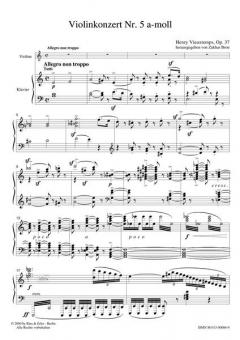 Violinkonzert Nr. 5 a-moll op. 37 von Henri Vieuxtemps im Alle Noten Shop kaufen